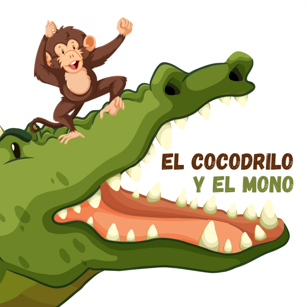 Cover image of the El cocodrilo y el mono story.