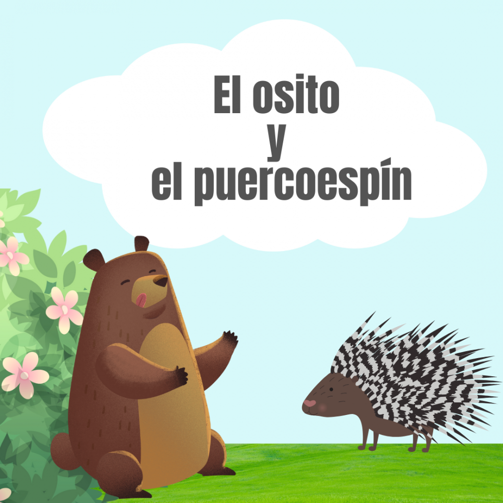 Cover image of the El osito y el puercoespín story.