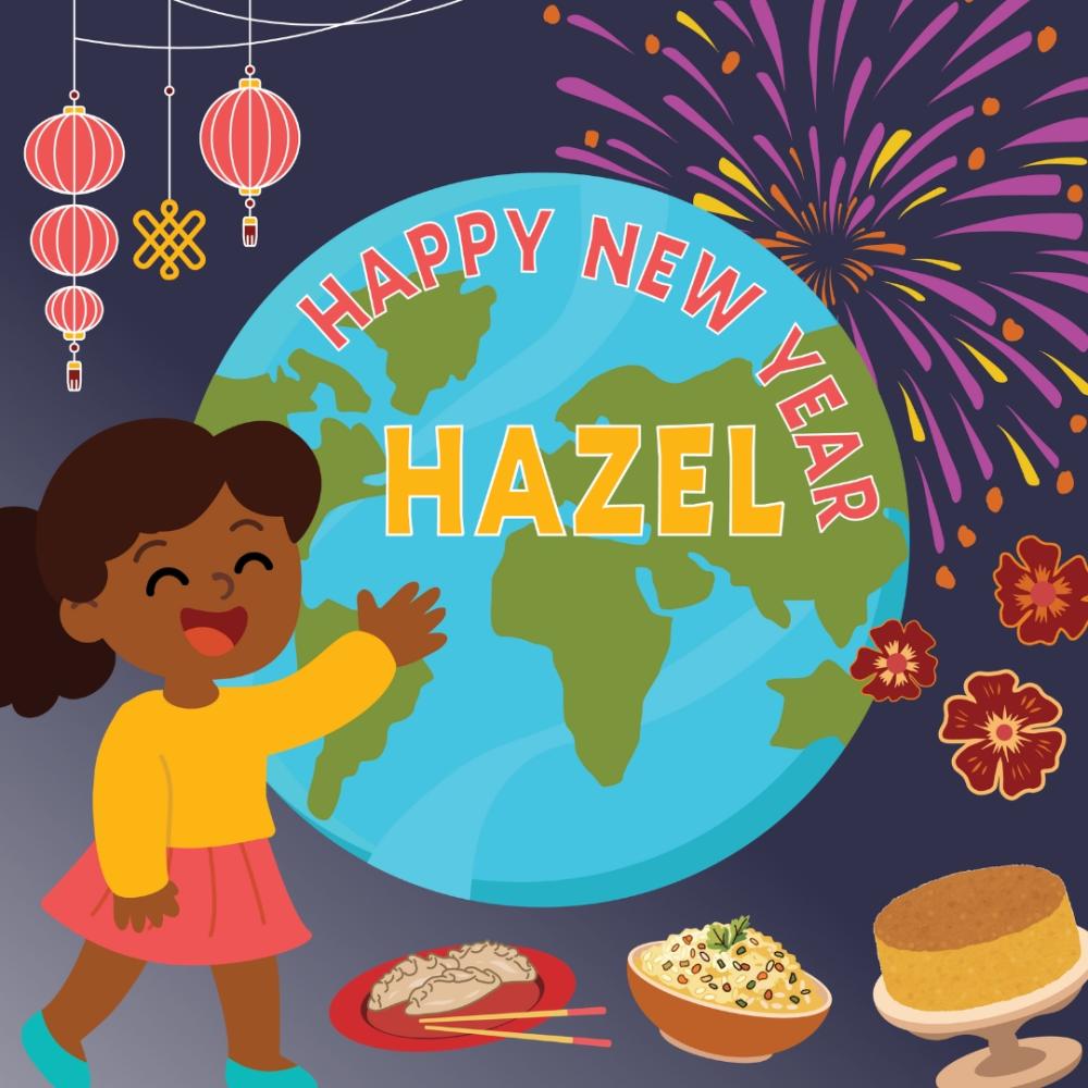 Cover image of the Happy New Year Hazel story.