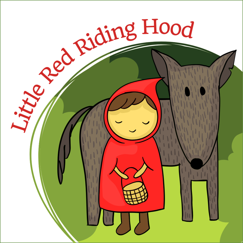 Cover image of the Little Red Riding Hood story.