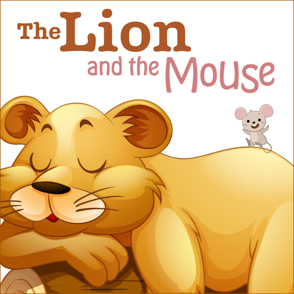 Cover image of the The Lion and the Mouse story.