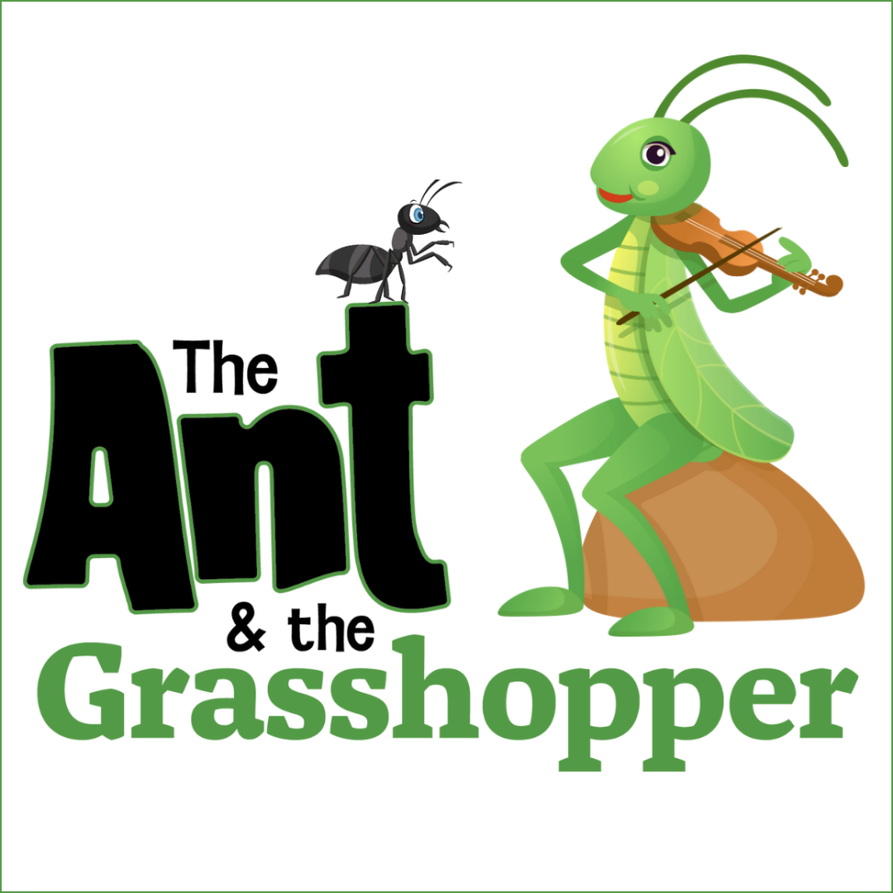 Cover image of the The Ant and the Grasshopper story.