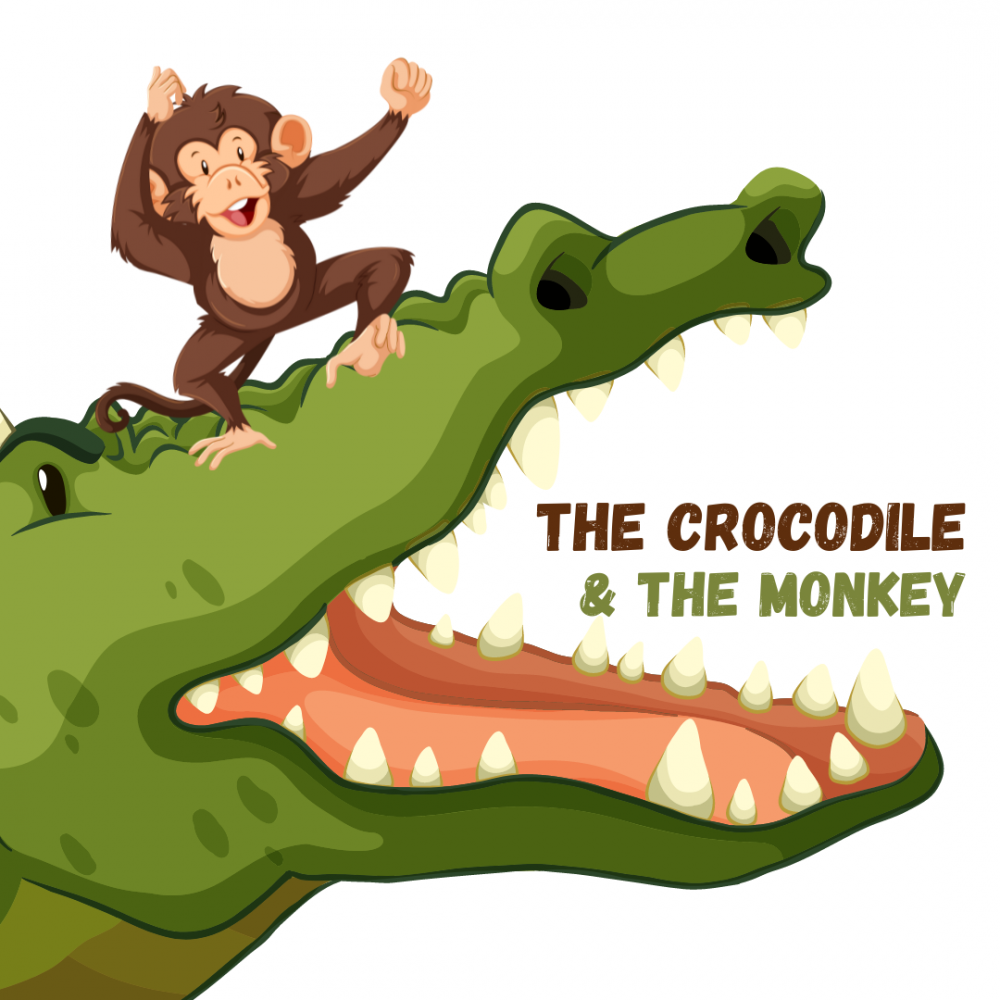 Cover image of the The Crocodile and the Monkey story.