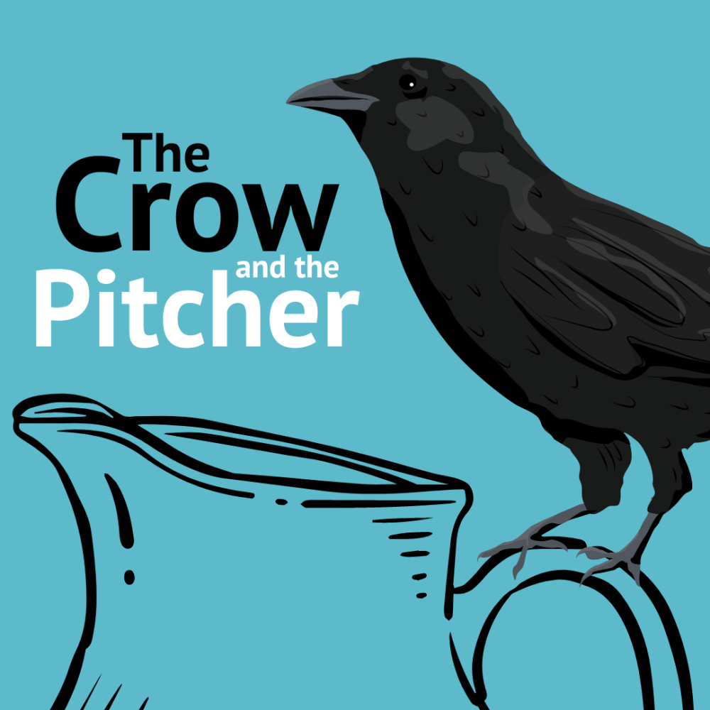 Cover image of the The Crow and the Pitcher story.