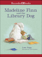 The book cover for Madeline Finn and the Library Dog