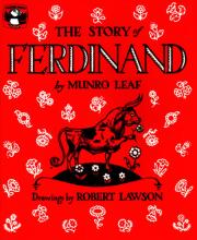 Red book cover shows Ferdinand, the bull, smelling the flowers.