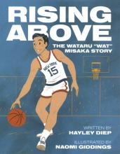 Book cover shows a male basketball player on a blue background.