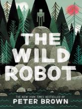 Book cover show a small humanoid robot on top of a rock outcropping with a forest background.